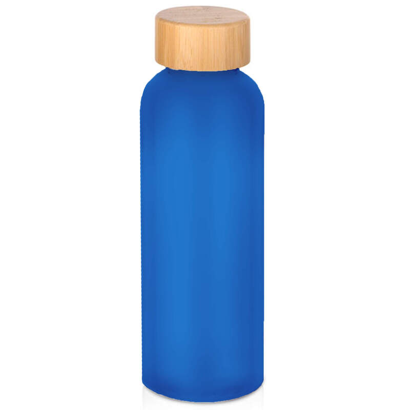 Бутылка для воды BAMBOO PET SOFT 550мл. Синяя 6265.01 с логотипом