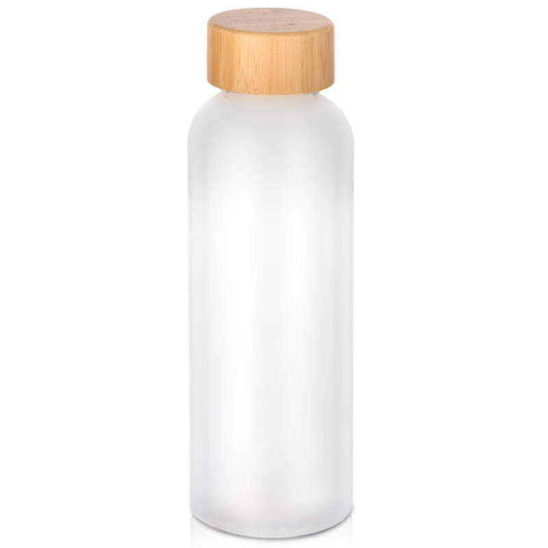 Бутылка для воды BAMBOO PET SOFT 550мл. Белая 6265.07 с логотипом