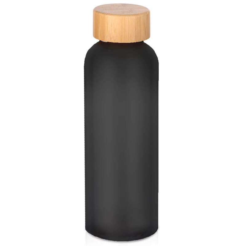 Бутылка для воды BAMBOO PET SOFT 550мл. Черная 6265.08 с логотипом