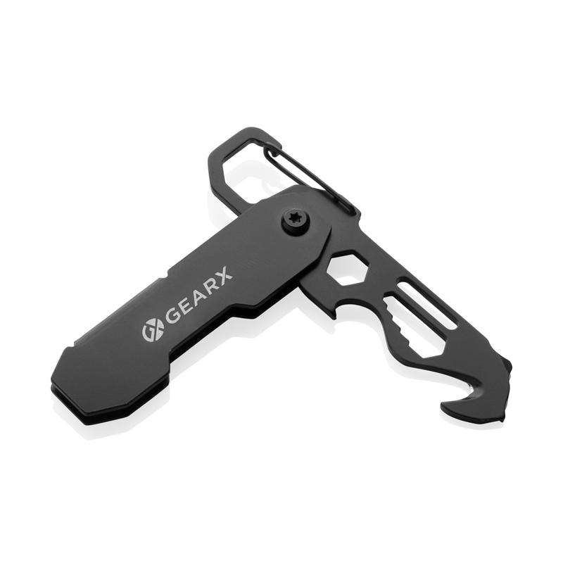 Мультитул GearX с карабином и открывалкой для посылок с логотипом