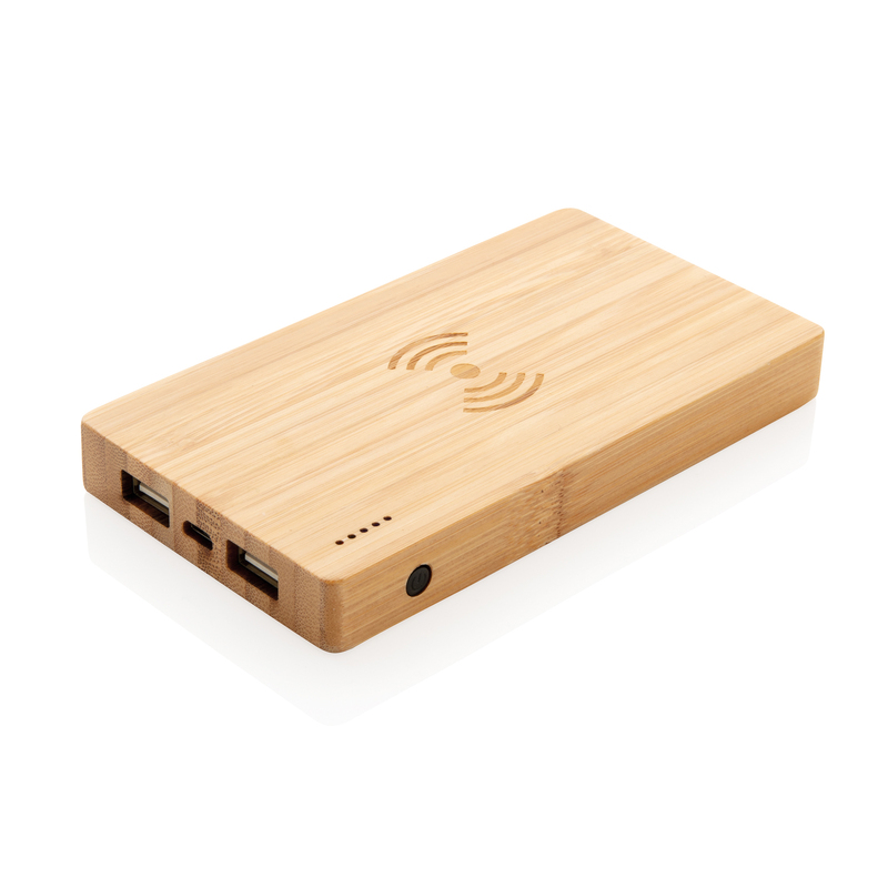 Экологичный внешний аккумулятор Bamboo, 4000 mAh с логотипом