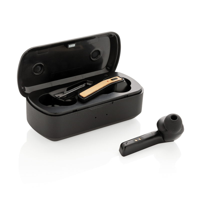 Наушники Bamboo Free Flow TWS с чехлом для зарядки с логотипом