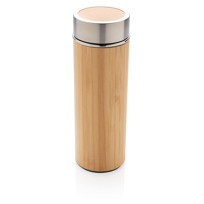 Герметичная вакуумная бутылка Bamboo, 350 мл с логотипом