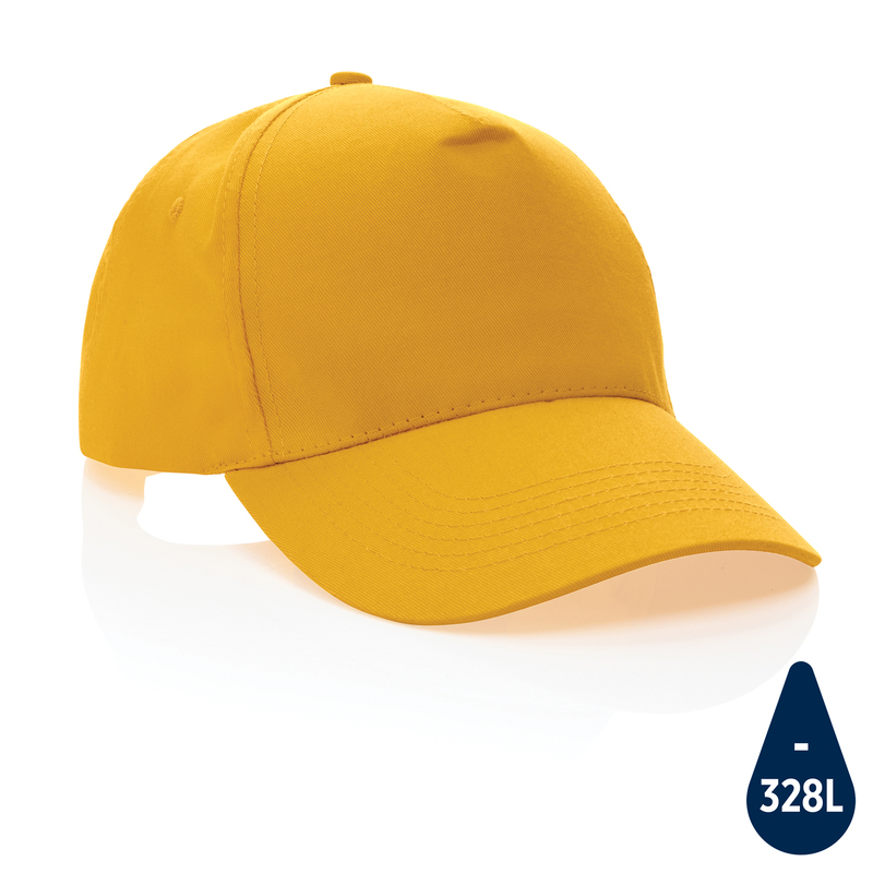 Бейсболка Impact из переработанного хлопка AWARE™, 5 клиньев, 190 г/м2 с логотипом