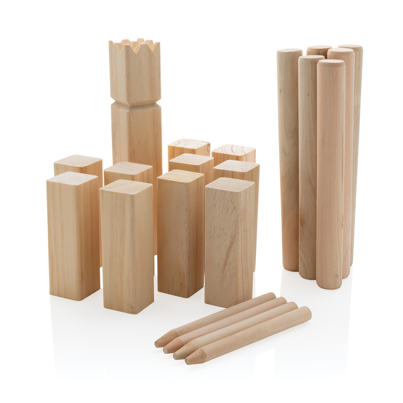 Деревянный игровой набор Kubb с логотипом