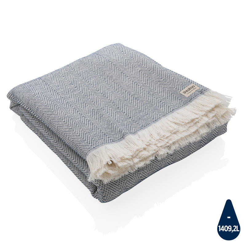 Накидка Ukiyo Hisako из хлопка AWARE™, 100x180 см с логотипом