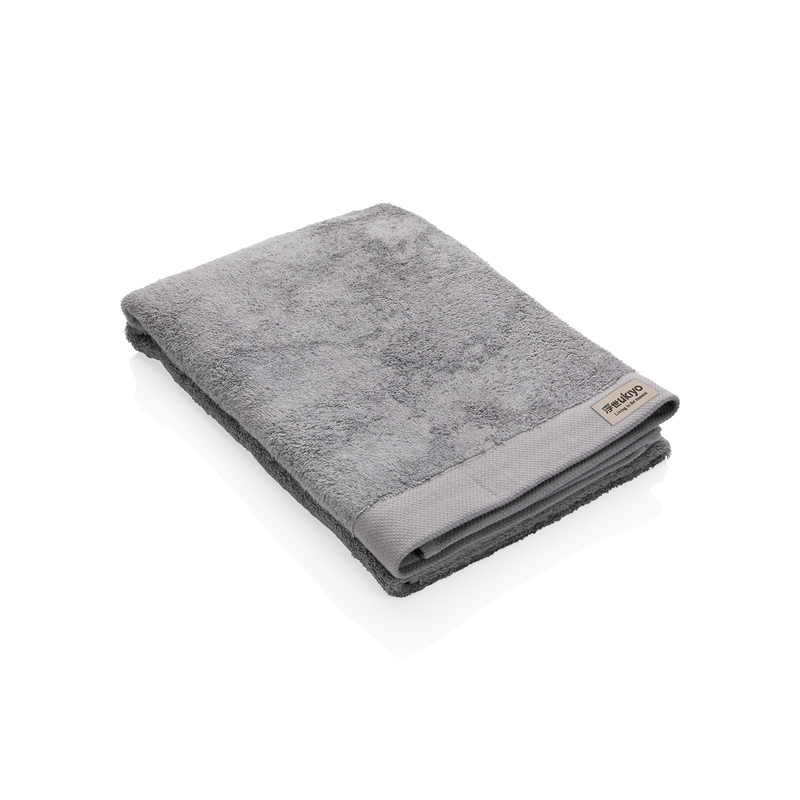 Банное полотенце Ukiyo Sakura из хлопка AWARE™, 500 г/м², 70x140 см с логотипом