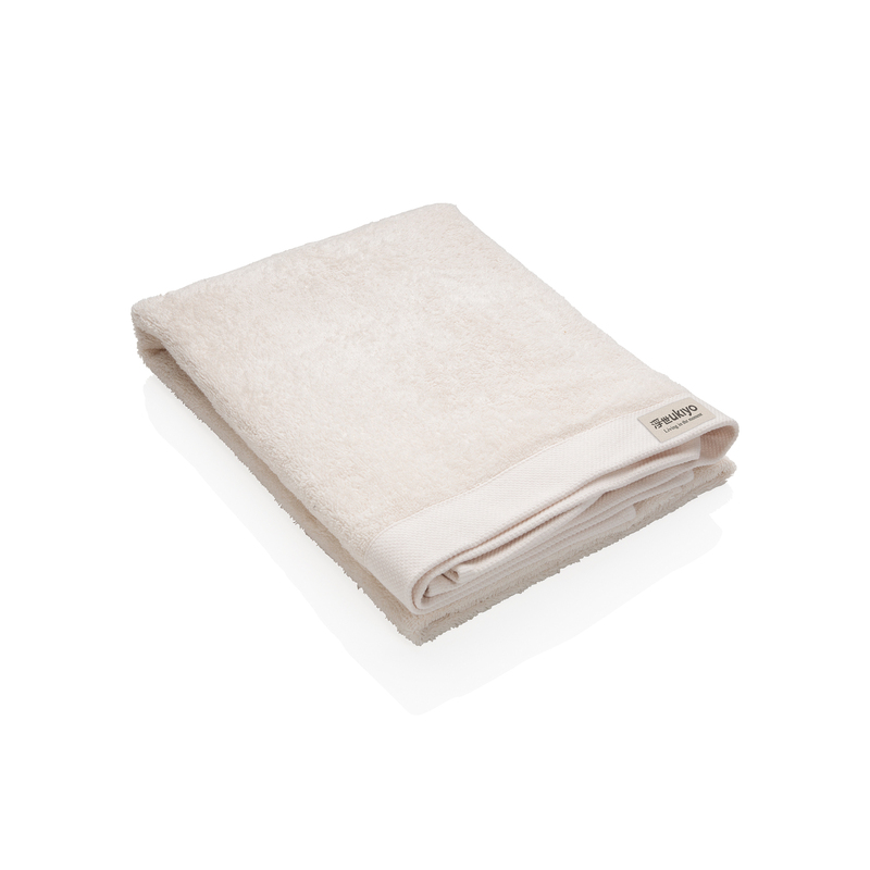 Банное полотенце Ukiyo Sakura из хлопка AWARE™, 500 г/м², 70x140 см с логотипом