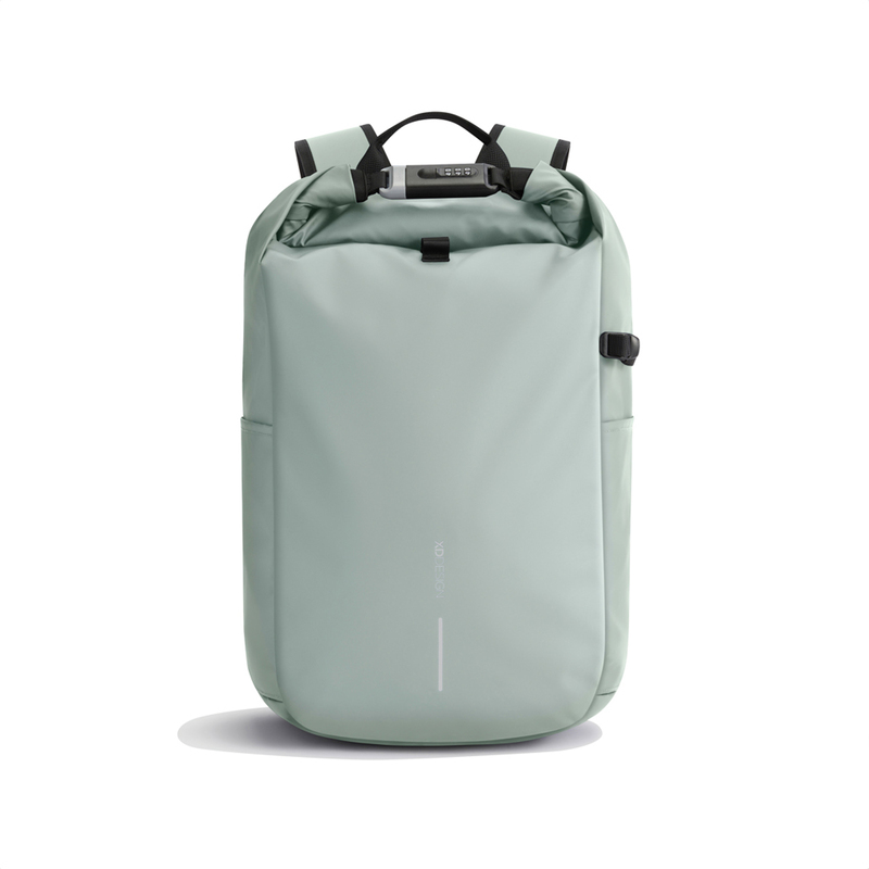 Антикражный рюкзак Urban Roll-top, зеленый с логотипом