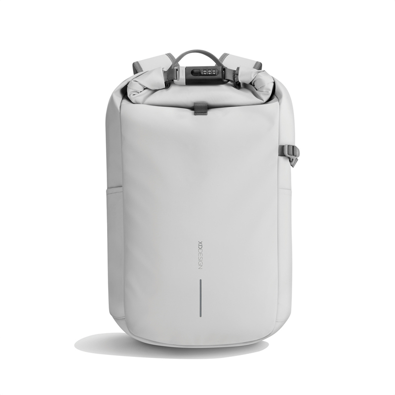 Антикражный рюкзак Urban Roll-top, белый с логотипом