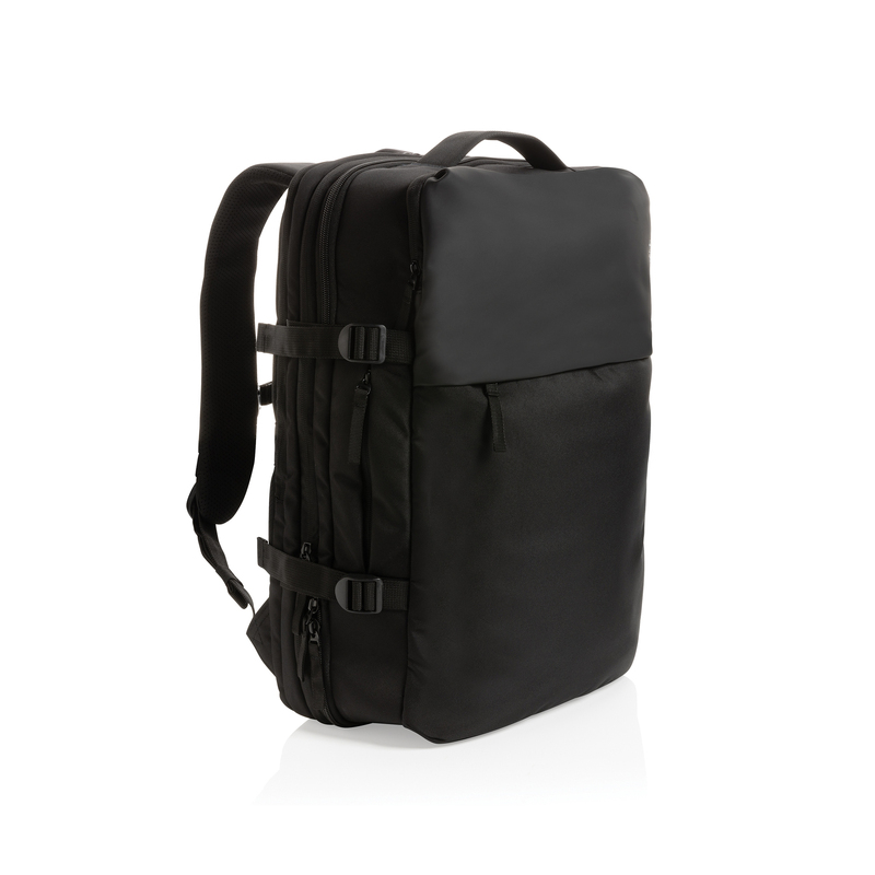 Рюкзак для путешествий Swiss Peak из rPET AWARE™ с регулируемым объемом, 15.6" с логотипом
