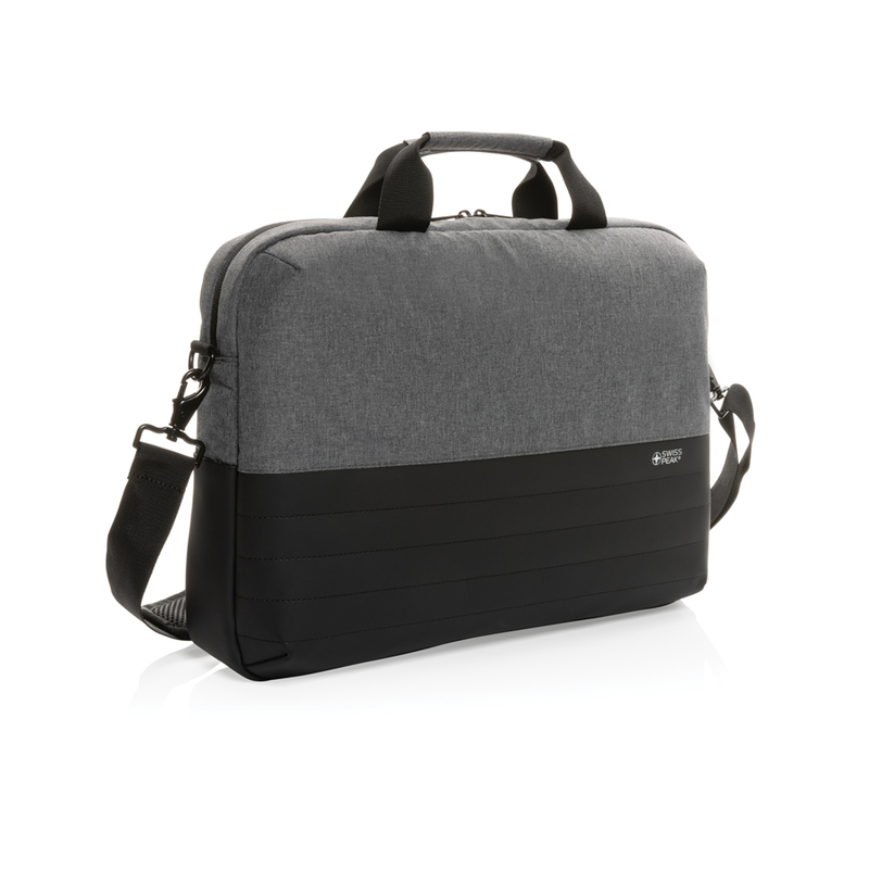 Сумка для ноутбука Swiss Peak с RFID-защитой из rPET AWARE™, 15,6’’ с логотипом
