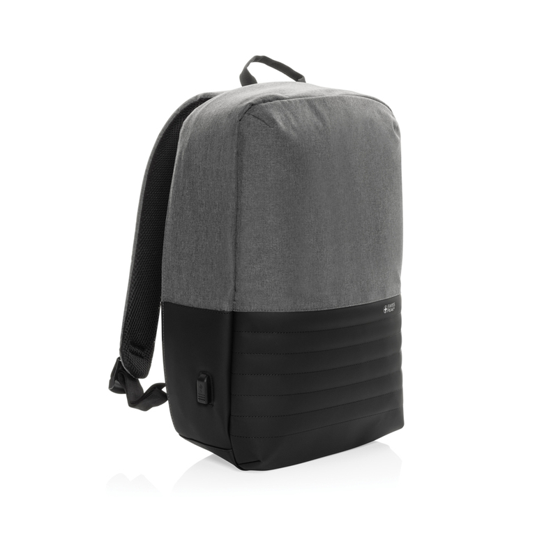 Антикражный рюкзак для ноутбука Swiss Peak с RFID-защитой из rPET AWARE™, 15,6’’ с логотипом