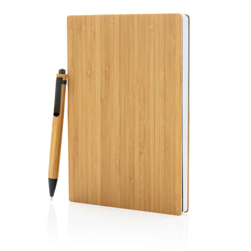 Набор из блокнота и ручки Bamboo, А5 с логотипом