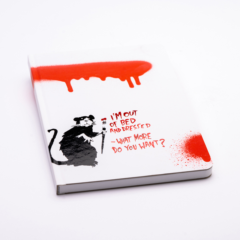 Блокнот линованный Pininfarina Banksy Крыса из каменной бумаги, А5 с логотипом