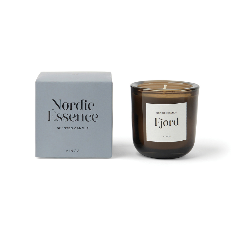 Маленькая ароматическая свеча VINGA Nordic Essence в стекле с логотипом