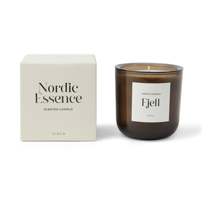 Большая ароматическая свеча VINGA Nordic Essence в стекле с логотипом