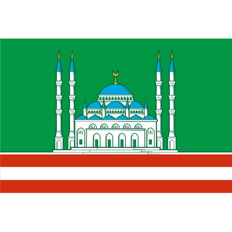 Флаг города Грозный с логотипом