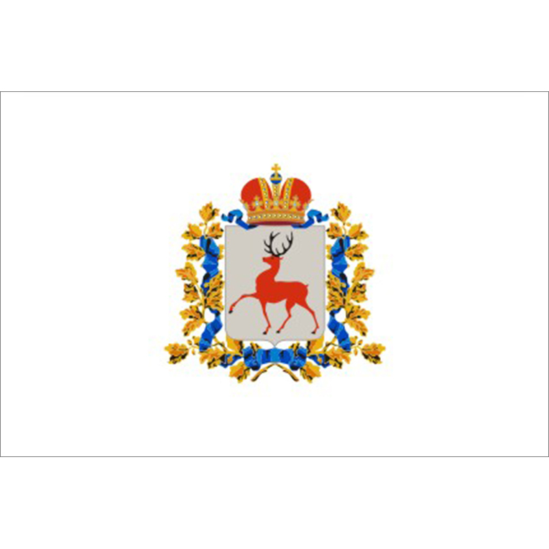 Флаг субъекта РФ Нижегородская область с логотипом