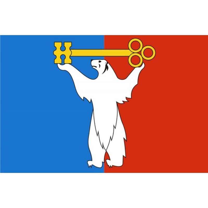 Флаг города Норильск с логотипом