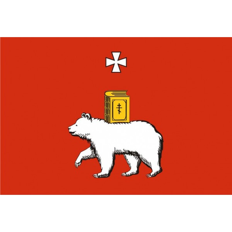 Флаг города Пермь с логотипом