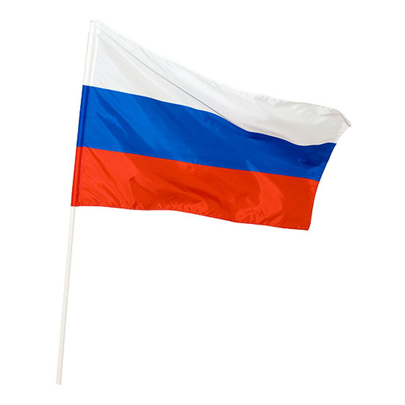 Флаг России с древком 150см с логотипом
