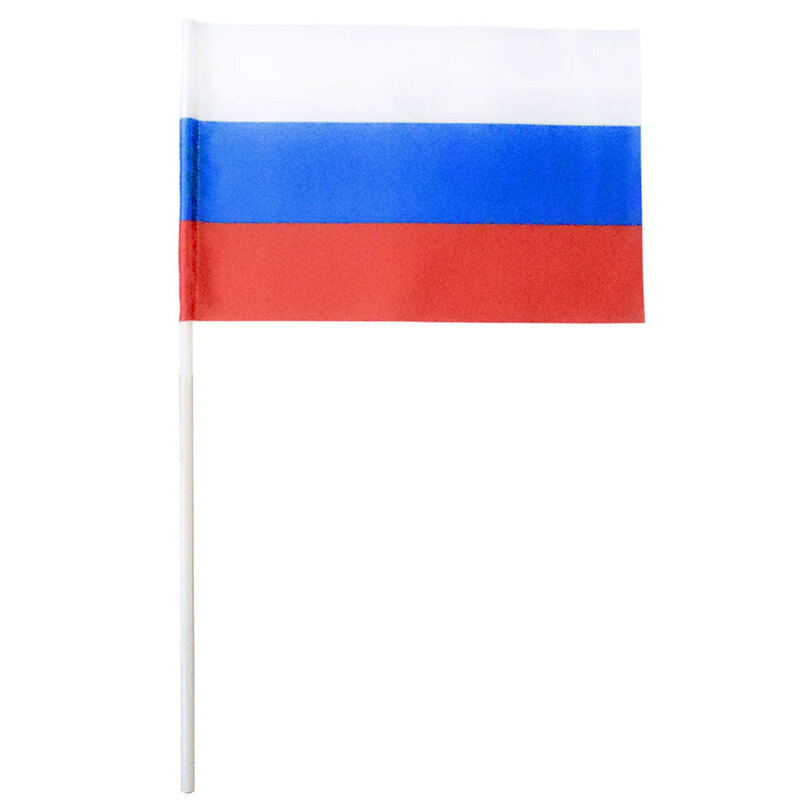 Флаг России с древком 40см с логотипом