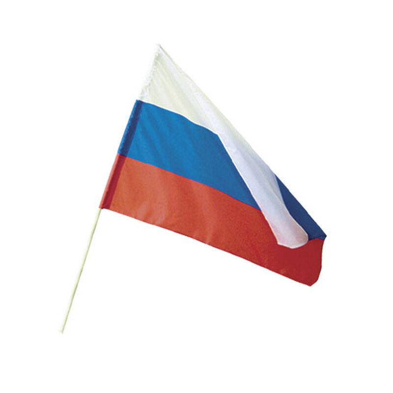 Флаг России с древком 50см с логотипом