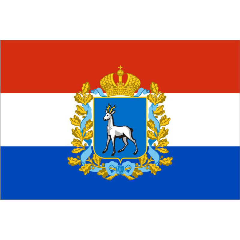 Флаг субъекта РФ Самарская область с логотипом